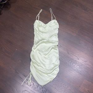 Zara cinched silk dress